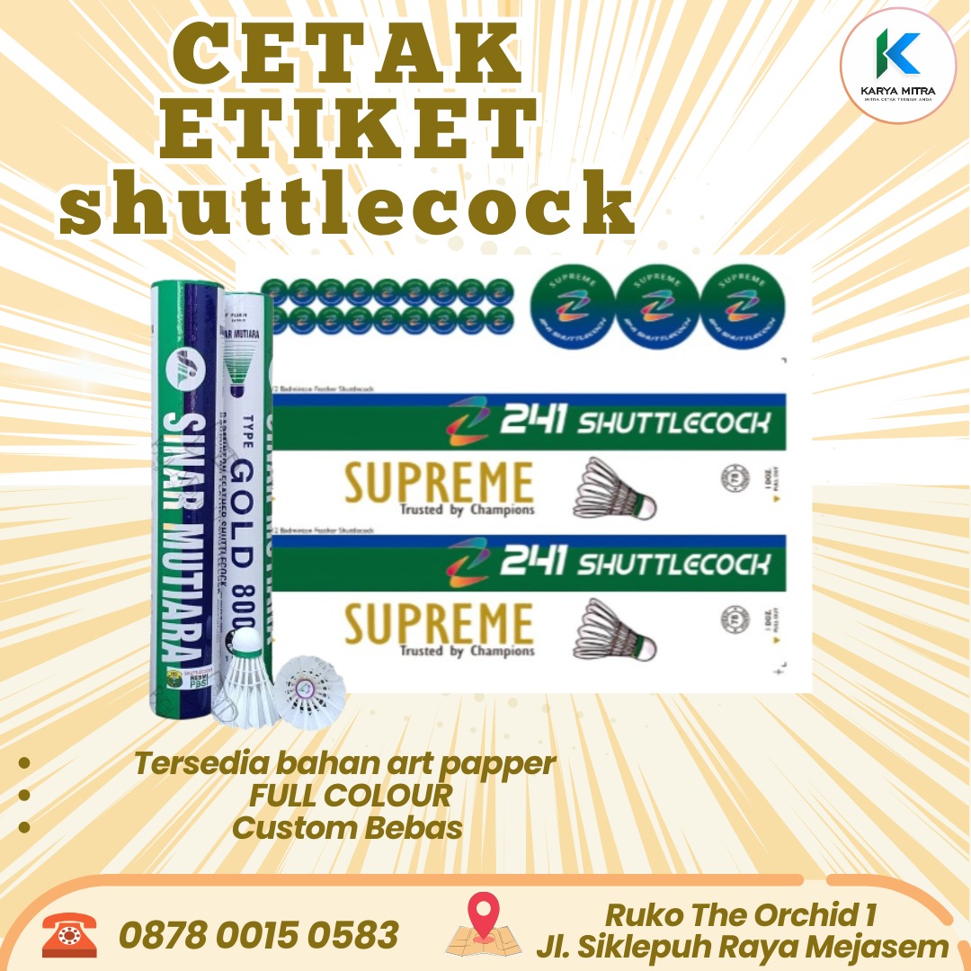 Etiket Shuttlecock